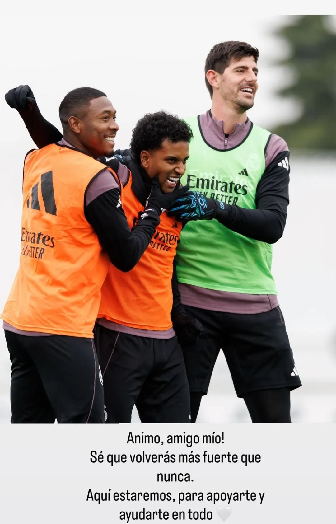 库尔图瓦：罗德里戈加油，我们会一直支持你帮你解决问题